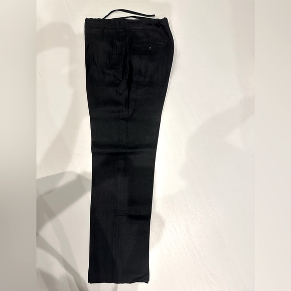 EUC, Kenneth Cole New York slim black Linen drawstring pants, L - Picture 4 of 4